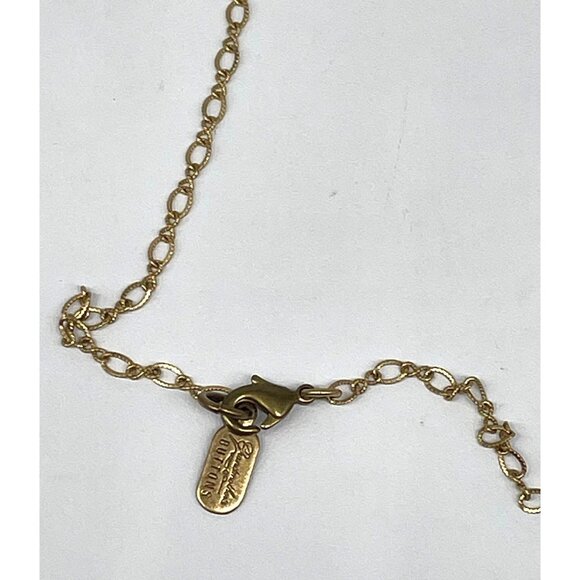 Grandmothers Buttons Rivoli Necklace & Earrings Set Gold-Tone & Pink & Iridescen - Picture 7 of 8